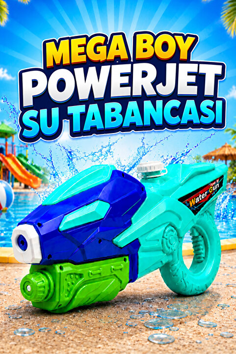 FunkyCraft PowerJet Büyük Boy Pompalı Su Tabancası – Çocuklar İçin Su Tüfeği, Yaz Havuz Deniz ve Bahçe Oyuncağı