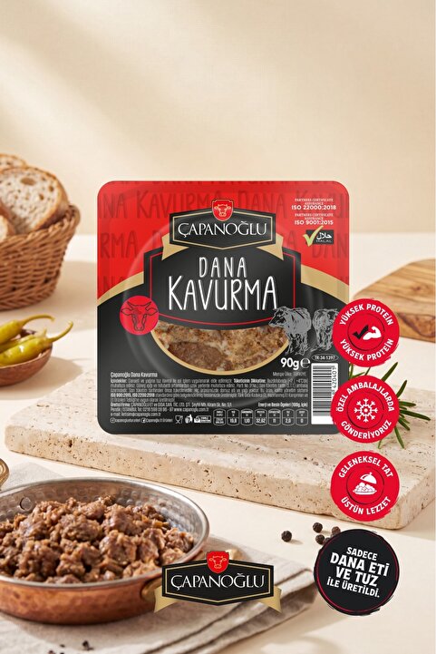 Çapanoğlu Katkısız Dana Kavurma 90 gr Dilimli Pratik Hızlı Lezzet Yöresel Vakumlu Paket