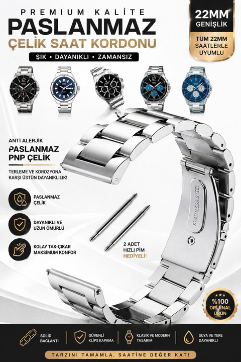 onlinekordon ⌚ Huawei Gt Gt2 Gt2 Pro Gt3 Gt3 Pro 46mm 22mm Saat Uyumlu Metal Saat Kordonu Kayışı