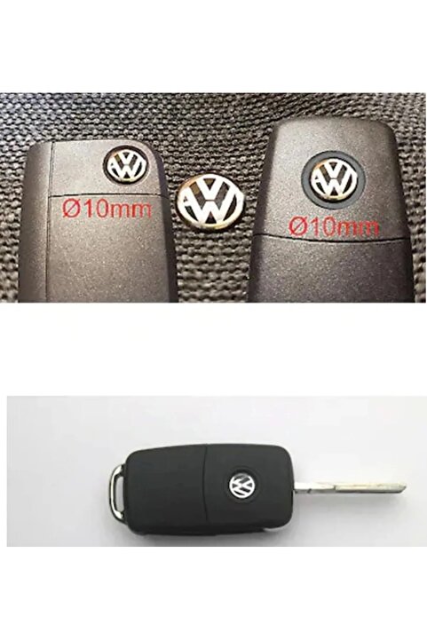VOLSA Volkswagen 10mm Anahtar Logosu Amblemi 1 Adet MUTLAKA ÖLÇÜM YAPINIZ KUMANDANIZI 2.RESİME BAKINIZ