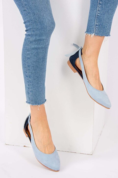 Fox Shoes Mavi/Lacivert Kadın Babet H726324002