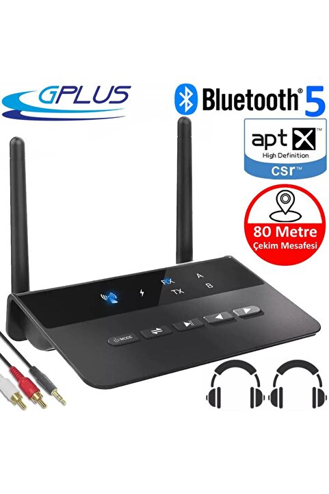 Gplus B2 Bluetooth 5.0 Transmitter AptX Ses Alıcı Verici TX RX