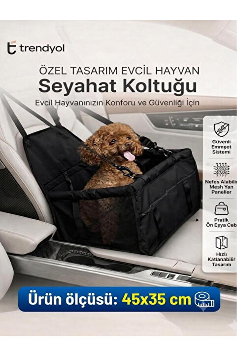 Ankaflex Highconcept Evcil Hayvan Oto Çantası Kedi Köpek Araç Taşıma Çantası Pet Seyahat Araba Çantası.