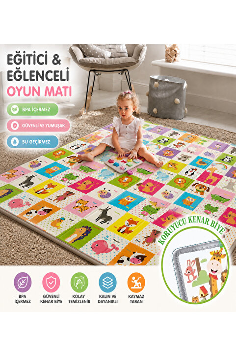 İnfant Hobby Forest Premium Katlanabilir Oyun Matı Oyun Halısı (ÖZEL TAŞIMA ÇANTALI)