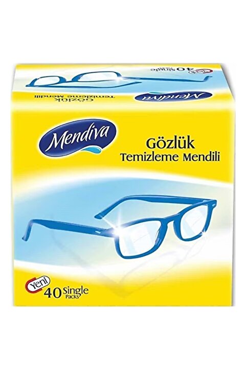 Mendiva 2 li Paket Mendiva Çok Amaçlı Gözlük Cam Ekran Kask Temizleme Mendili 40'lı