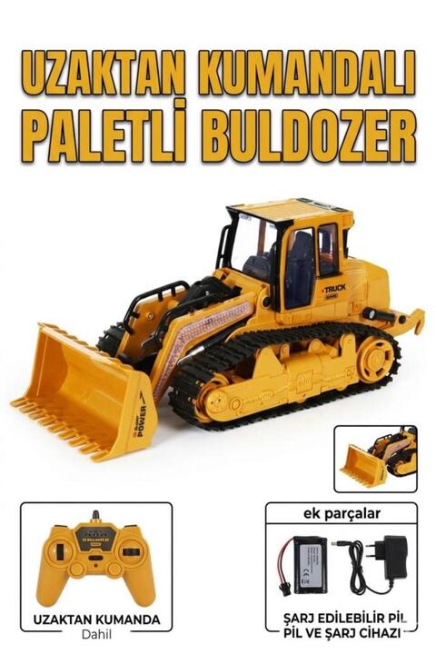 Tıfıl Toys Dev Boy Uzaktan Kumandalı 6 Fonksiyonlu Işıklı Sesli 360 Derece Dönebilen Kepçeli İş Makinesi