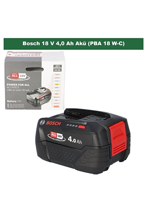 Bosch Akü Paketi Pba 18v 4,0 Ah W-c