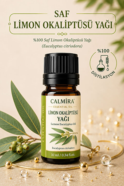 CALMİRA Limon Okaliptüsü Yağı 10 ml | Eucalyptus citriodora | Oil of lemon eucalyptus | Okaliptus Limon Yağı