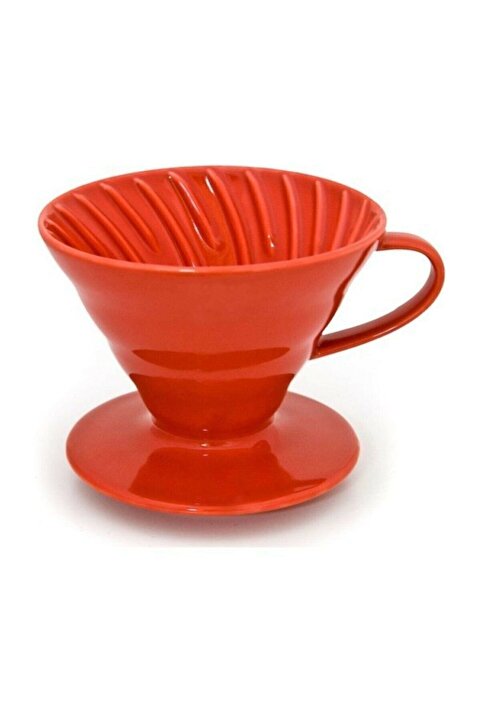 Epinox V60 02 Seramik Kahve Demleme Ekipmanı (kırmızı) Ceramic Coffee Dripper V60 02 (red)