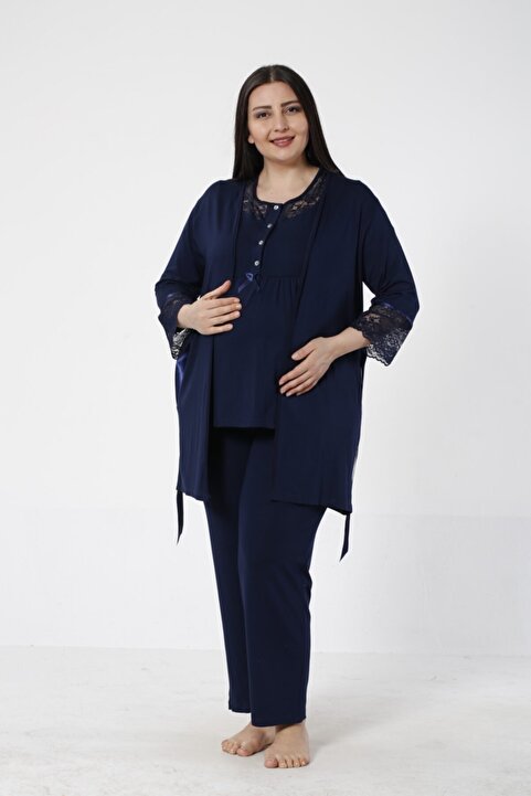 Miss Dünya Lissa Büyük Beden Emzirmeye Uygun Lohusa ve Pijama Takımı