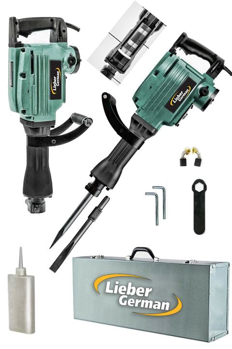 Lieber German Profesyonel 16 Kg 2400w Profesyonel 65 Mm Büyük Tip Kırıcı Delici Keski Ve Murç Hediyeli