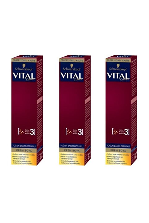 Schwarzkopf Altın Karamel Vital Saç Boyası Tüp 60 ml 7-554 3 Adet