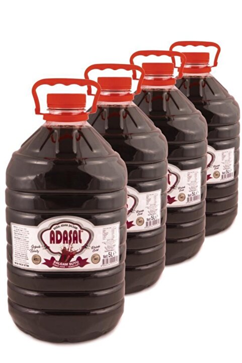 AlpCollection Adana'dan Adaşal Bol C Vitaminli Acılı Şalgam Suyu 5 Litre  4 Adet