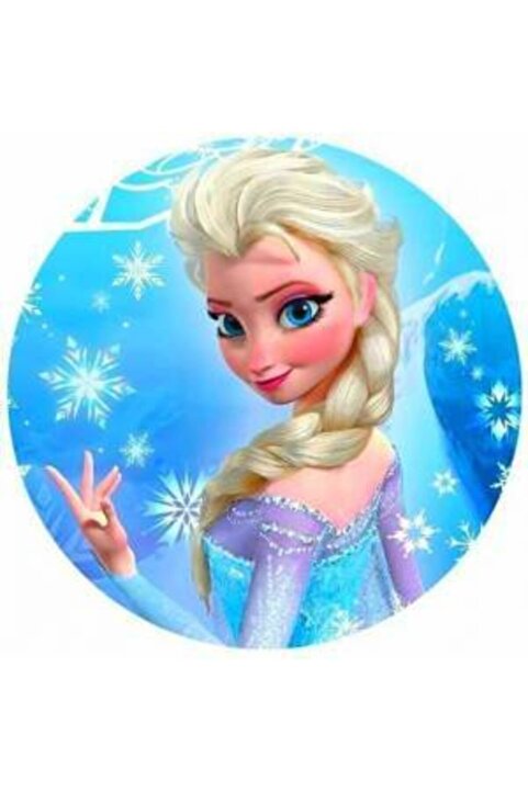 Yenilebilir Kağıt Wafer paper For Elsa Resimli Özel Yuvarlak Ve Kare Şekerli Kağıt Yenilebilir Kağıt Üzerine Resimli Pasta Baskısı