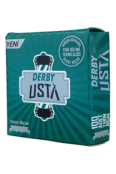 Derby Usta Yarım Jilet Berber Bıçak Ustura Tıraş Jileti 100 Lü Paket