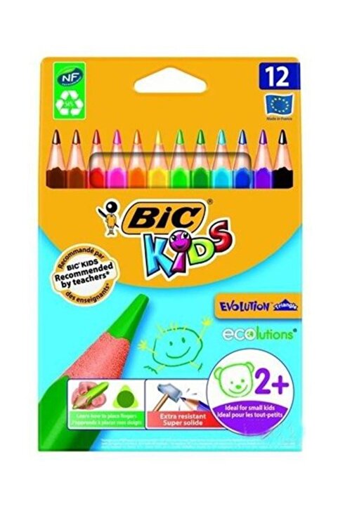 Bic KURU BOYA EVOLUTION ÜÇGEN JUMBO 12 Lİ 8297356