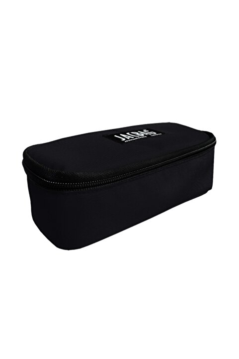 jacbag Oval Pencil Case-Oval Tip Geniş Iç Hacimli Siyah Kalem Kutusu Kalemlik