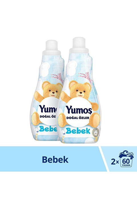 Yumoş MARKA Doğal Özler Bebek Konsantre Çamaşır Yumuşatıcı 1200 ml 50 Yıkama X 2 Adet