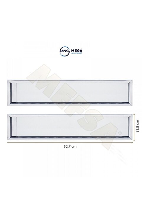 FRT Ottoman Paslanmaz Krom Metal Plakalık 52.7cm X 11.5cm 2 Adet