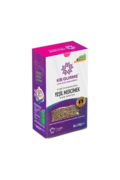 Kbgurme Glutensiz & Vegan Filizlend. Yeşil Mercimek Arpa Şehriye 200 Gr