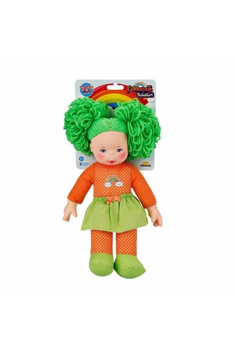 Genel Markalar Gökkuşağı Bebekleri Lahana Saçlı Dolgu Bebek 35 Cm - Yeşil