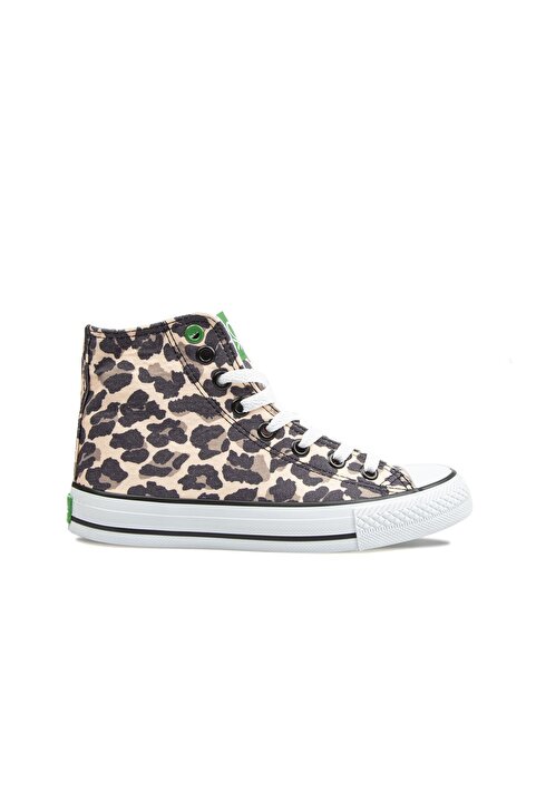 Benetton Kadın  Sarı Leopar Spor Ayakkabı Bn-30190