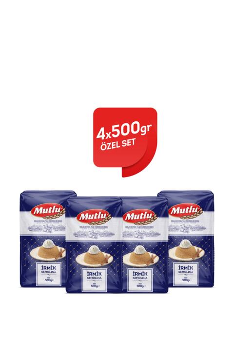 Mutlu Makarna Irmik 500 Gr 4'lü Paket Taş Değirmenden