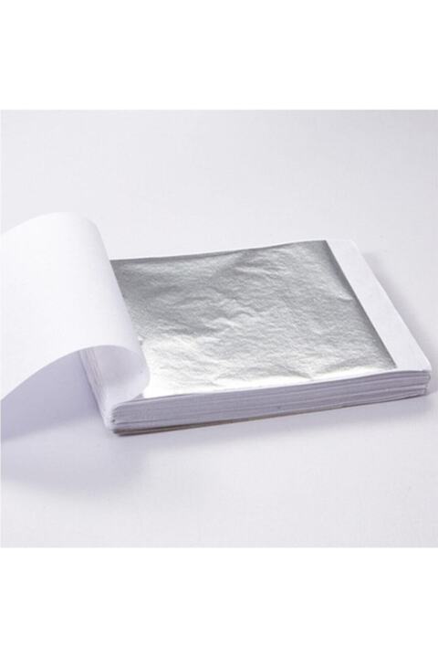 Epoksi Kalıp 5x Epoksi Gümüş Yaprak Varak , Epoksi Yaprak Varak 5 Sayfa 16x16cm