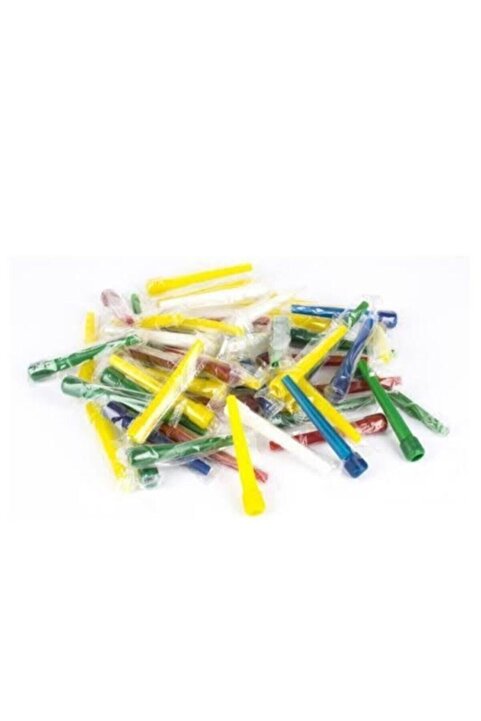 Genel Markalar Nu Uzun Renkli Plastik Sipsi-40 Adet