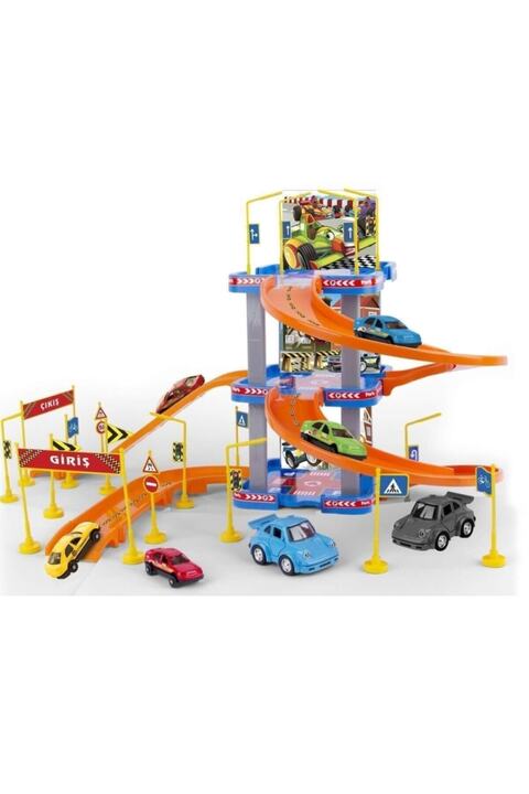 Genel Markalar Super Garage 3 Katlı Otopark Seti 2 Metal Araba Ve Trafik Aksesuarlı