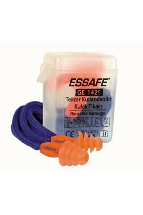 Essafe Çam Tipi Tekrar Kullanılabilir Kulak Tıkacı 20'li