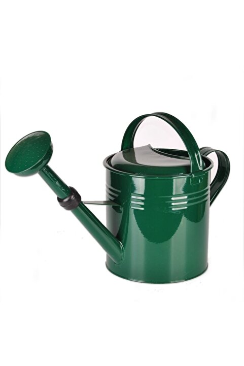 bimbambom 6,5 Litre Metal Çiçek Sulama Kabı, Koyu Yeşil Sulama Aparatı