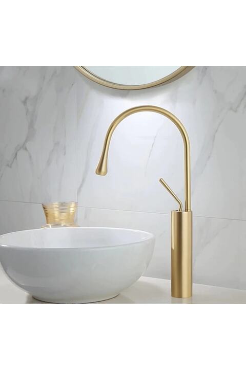 OEM Banyo Çanak Lavabo Bataryası Mat Gold Yeni 5 Yıl Garantili