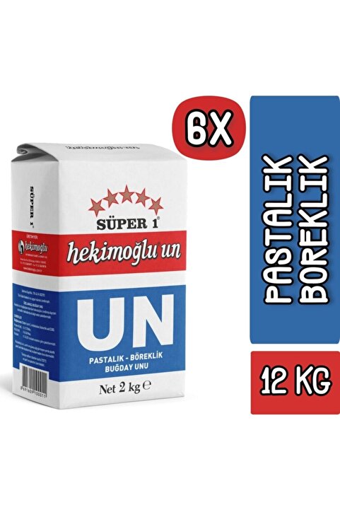 Genel Markalar Un 2 Kg Pastalık - Böreklik Buğday X 6 Adet