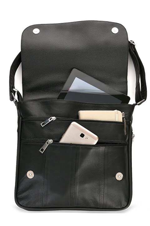 fubileather Crossman Hakiki Deri Körüklü Çapraz Postacı Çanta