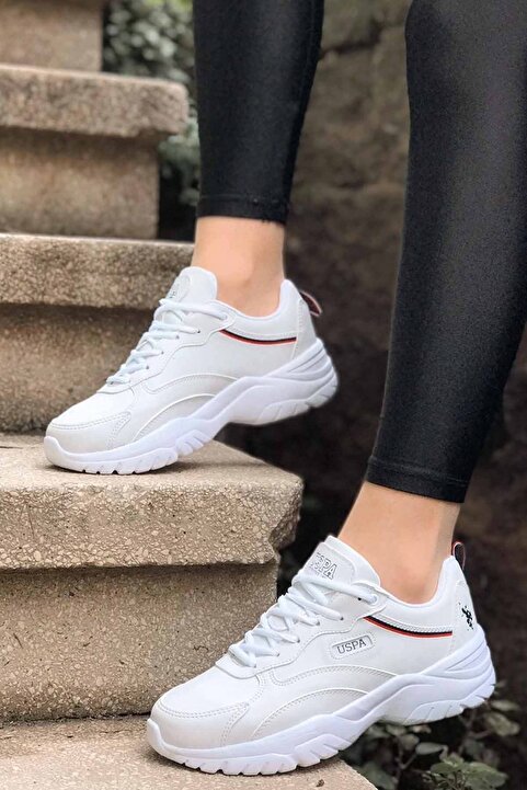 U.S. Polo Assn. Us Polo Assn Kadın Yüksek Taban Sneakers Tracey Kadın Günlük Spor Ayakkabı Beyaz