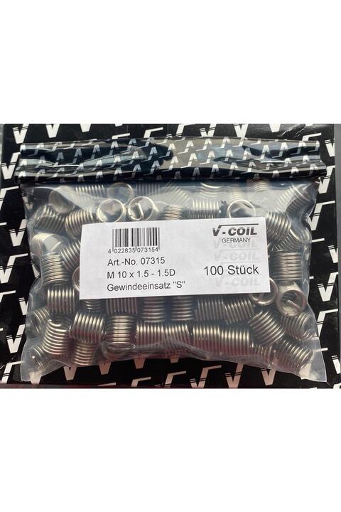 Völkel M10x1.5-1.5 Helicoil Yay V-coil Germany 100 Adet