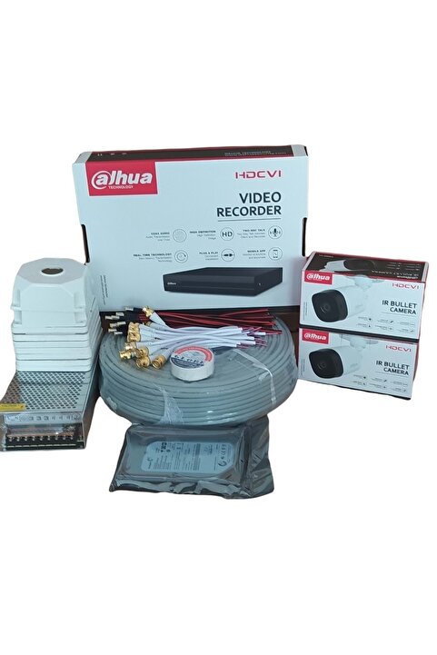 Dahua 4 Kanallı 2 Adet Güvenlik Kamera Seti 250