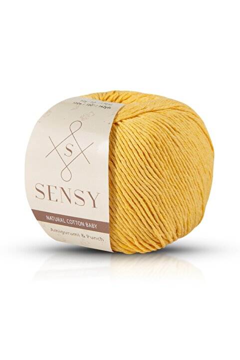 SENSY Premium Amigurumi Ipi Punch (PANÇ) Baby Soft Cotton 50 gr Örgü Ip Sarı
