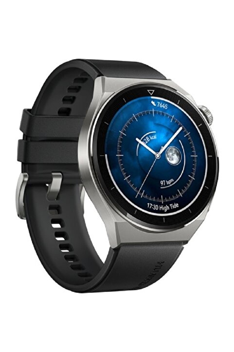 Huawei Huaweı Watch Gt3 Pro 46mm (TİTANYUM KASA - SİYAH SİLİKON KAYIŞ)