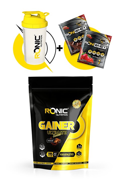Ronic Nutrition Gainer Mass Ultimate 2000 G Kilo Almaya Yardımcı Karbonhidrat Tozu (ÇİKOLATA AROMALI)