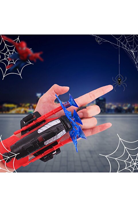 Spiderman Ağ Atan Spiderman Bileklik Vantuz Fırlatan Ok Atan Örümcek Adam Oyuncak Fırlatıcı Seti