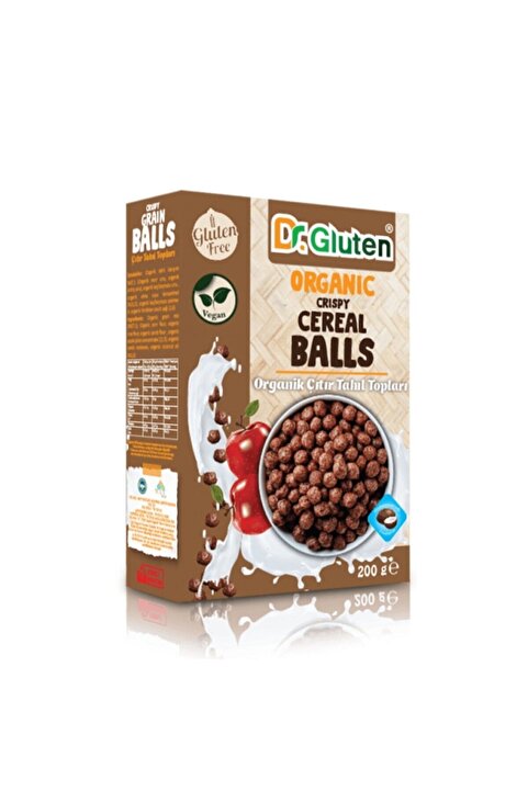 Dr.Gluten Dr. Gluten Organik Glutensiz Çıtır Tahıl Topları (VEGAN) 200 G