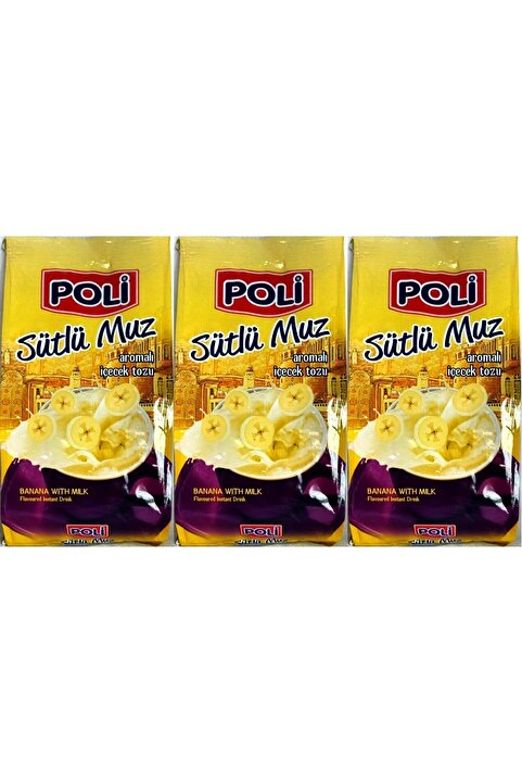 Poli Sütlü Muz Aromalı Içecek Tozu 3 Adet X 250 gram