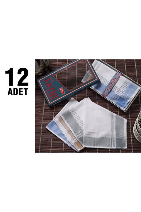 Gözde Pamuk Erkek Mendil Katalog Rengi 12'li