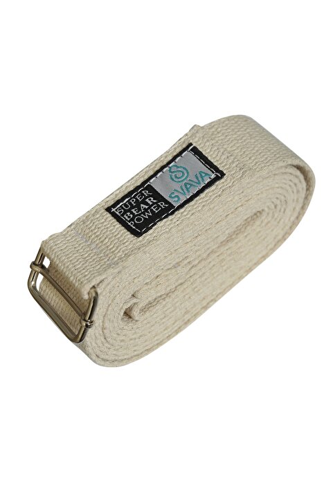 Svava Yoga Kemeri, Organik Pamuk Yoga Kayışı 4 Cm 2.5 Mt (BOYASIZ)