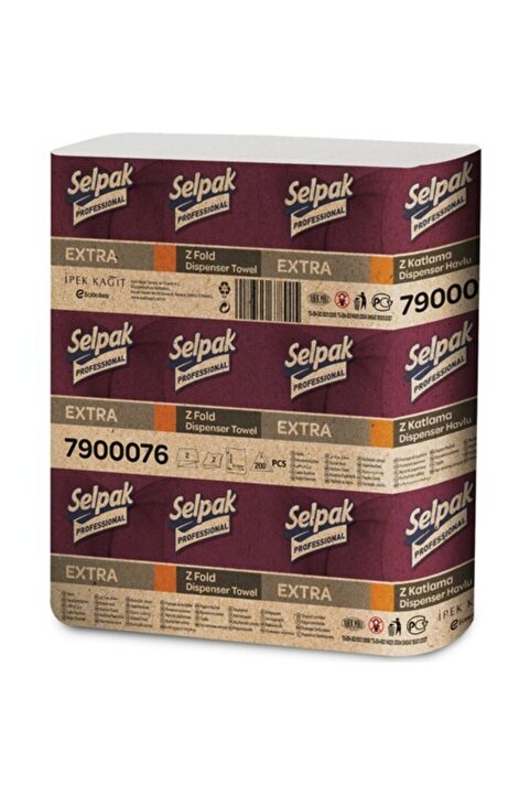 Selpak Professional Extra Z Katlama Dispenser Havlu 200'lü 12 Pkt