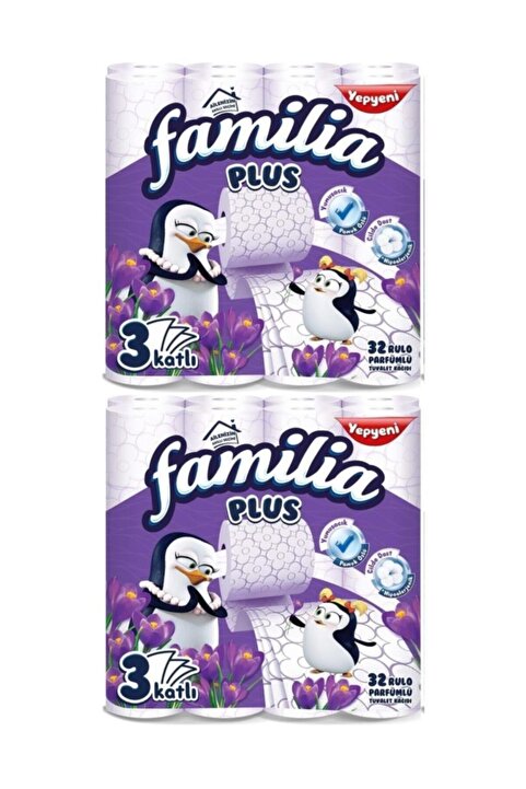 Familia Plus Tuvalet Kağıdı 3 Katlı 64 Lü Paket Sihirli Çiçekler (2pk*32)