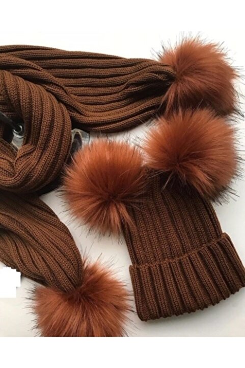 DABİSOCKS Ponponlu Çocuk Atkı Ve Bere Takımı