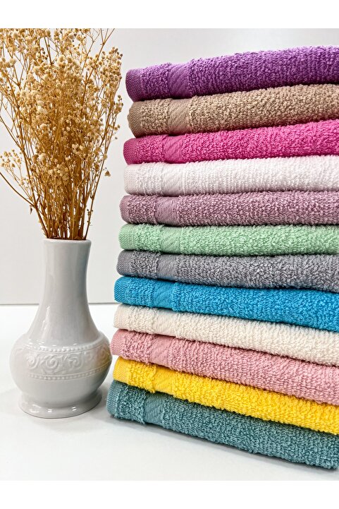AYHANHOME Çok Renkli 12 Adet Renkli Mutfak Havlusu Kurulama Bezi, El Havlusu 30x30 Cm